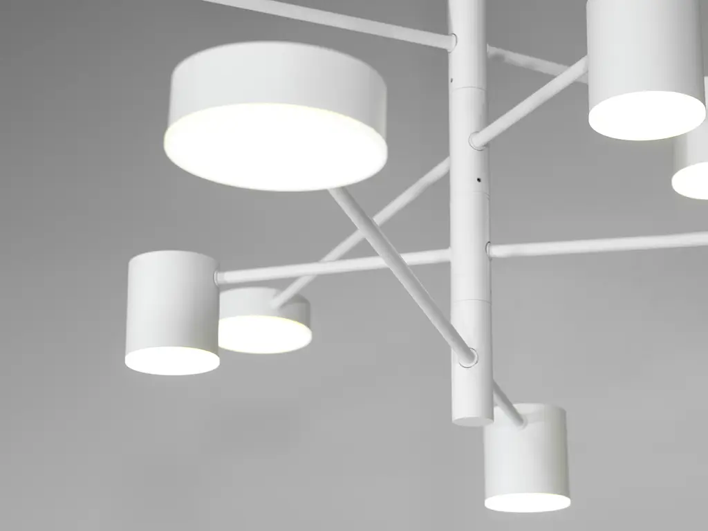 Захоплююча новинка, LED люстра на кухню, 40W, біла люстра на 8 плафонів - фото 3