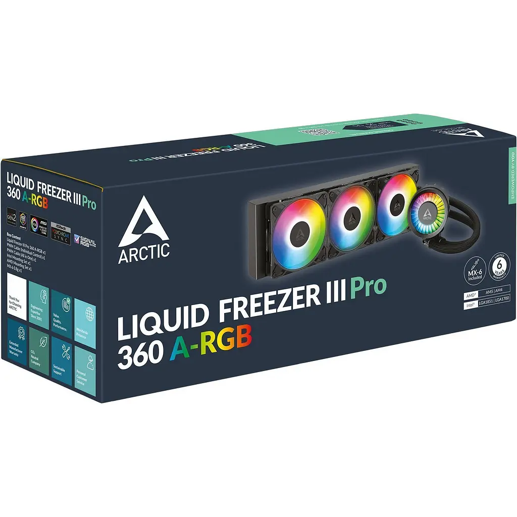 Система водяного охлаждения Arctic Liquid Freezer III Pro 360 A-RGB Black (ACFRE00184A) - фото 6