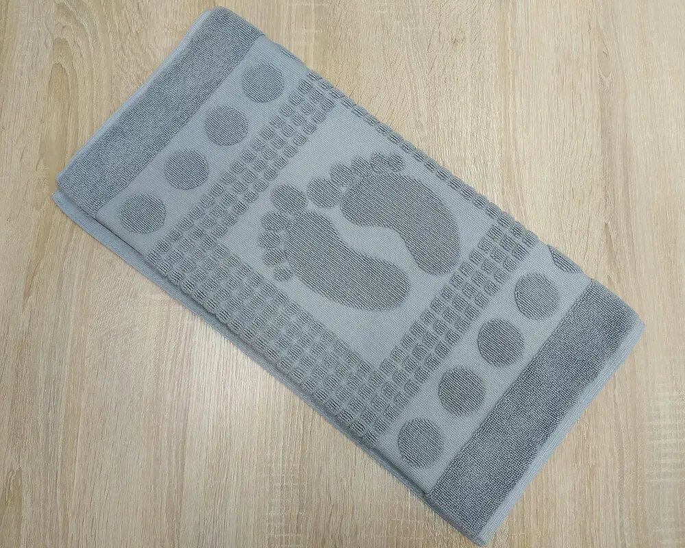 Турецький рушник для ніг Zeron 50х70 Light Gray щільність 750 г/м2 - фото 2