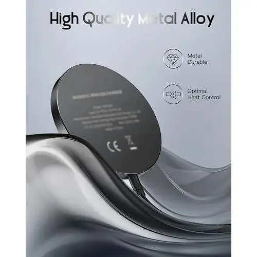 Магнитное беспроводное зарядное устройство Magsafe для iPhone 16/16 Black - фото 2
