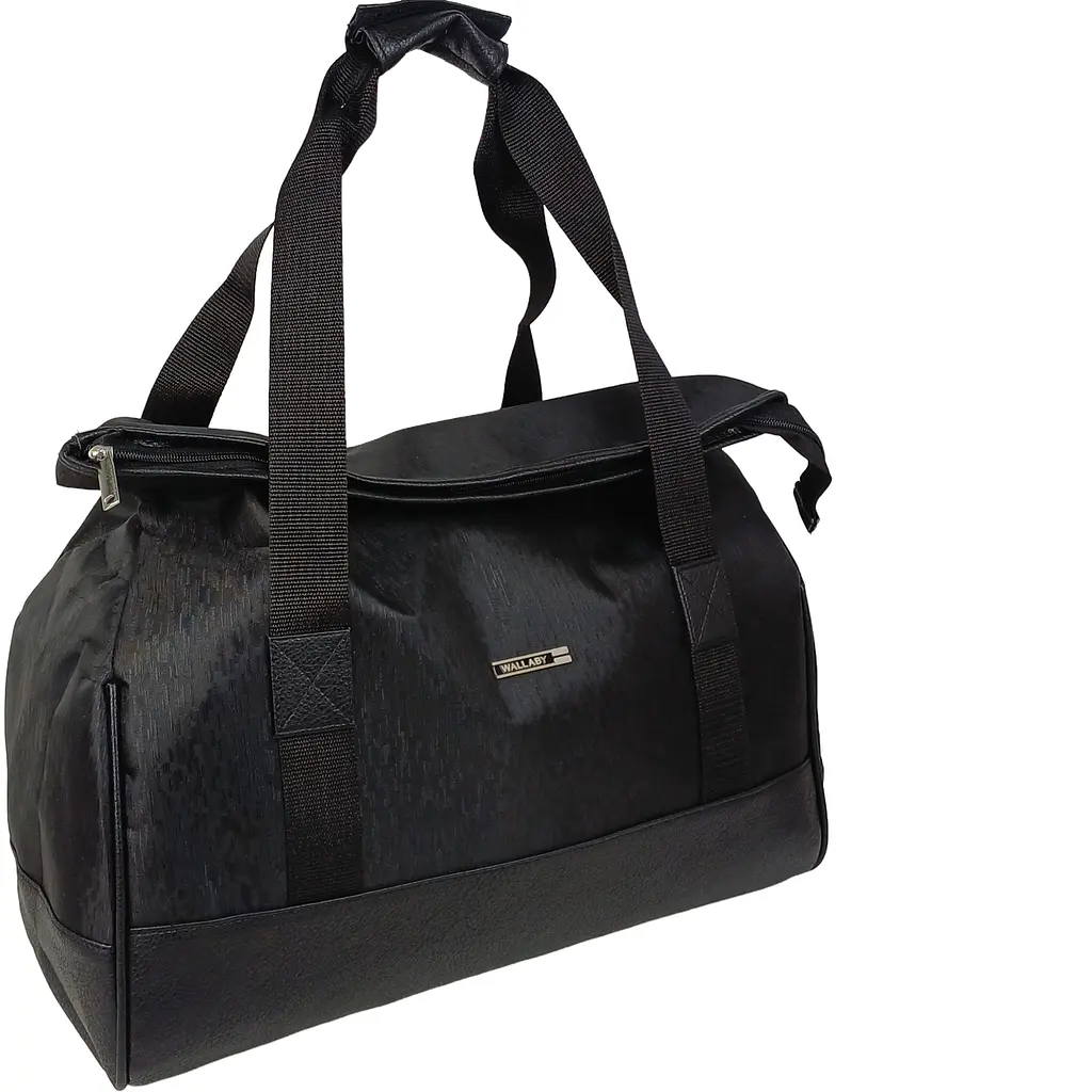 Сумка дорожня саквояж Wallaby 25L поліестер штучна шкіра Чорний - фото 2