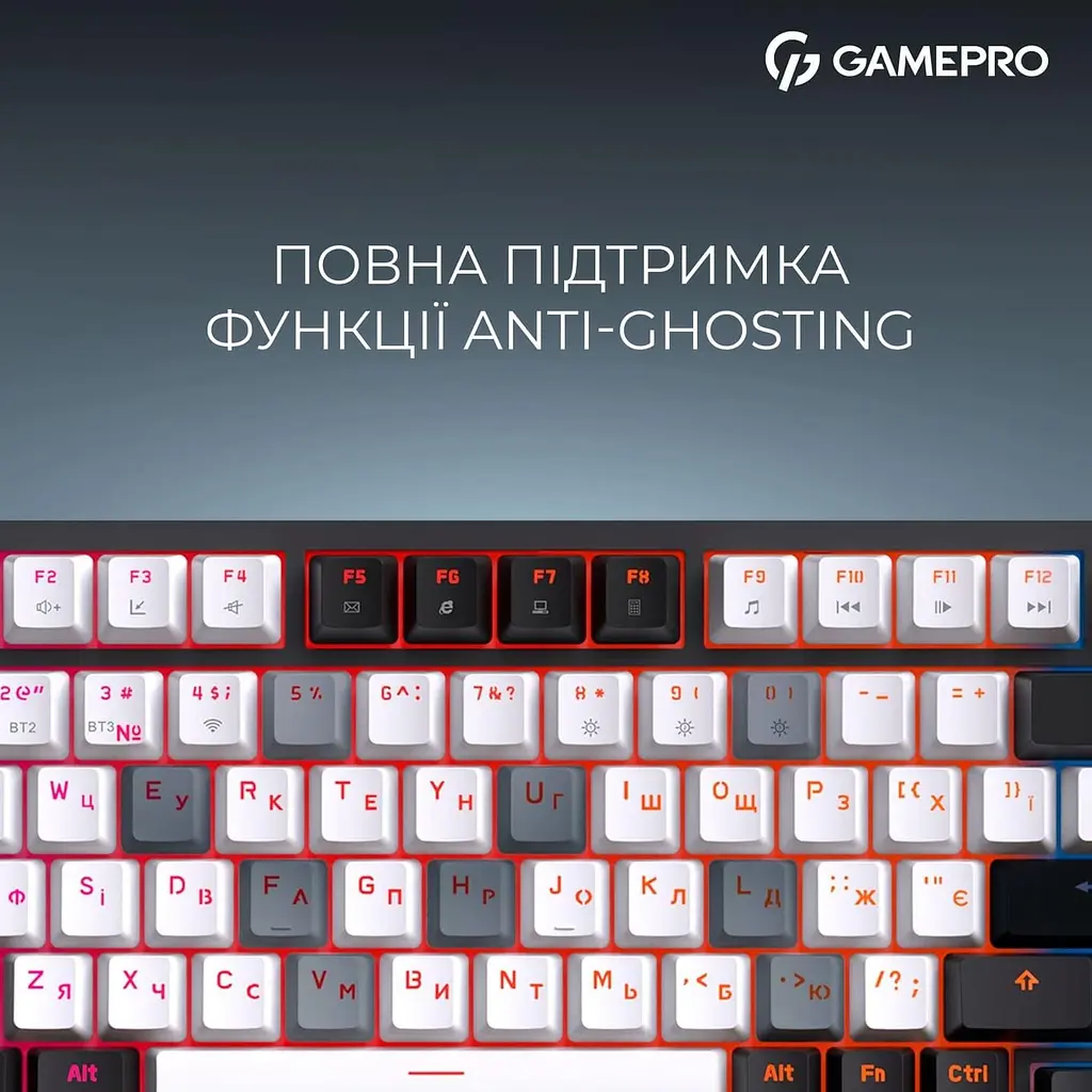 Клавіатура GamePro Asgard Valhalla 75% Exploded QLAB Orange Switches (MK160B Pro) - фото 12