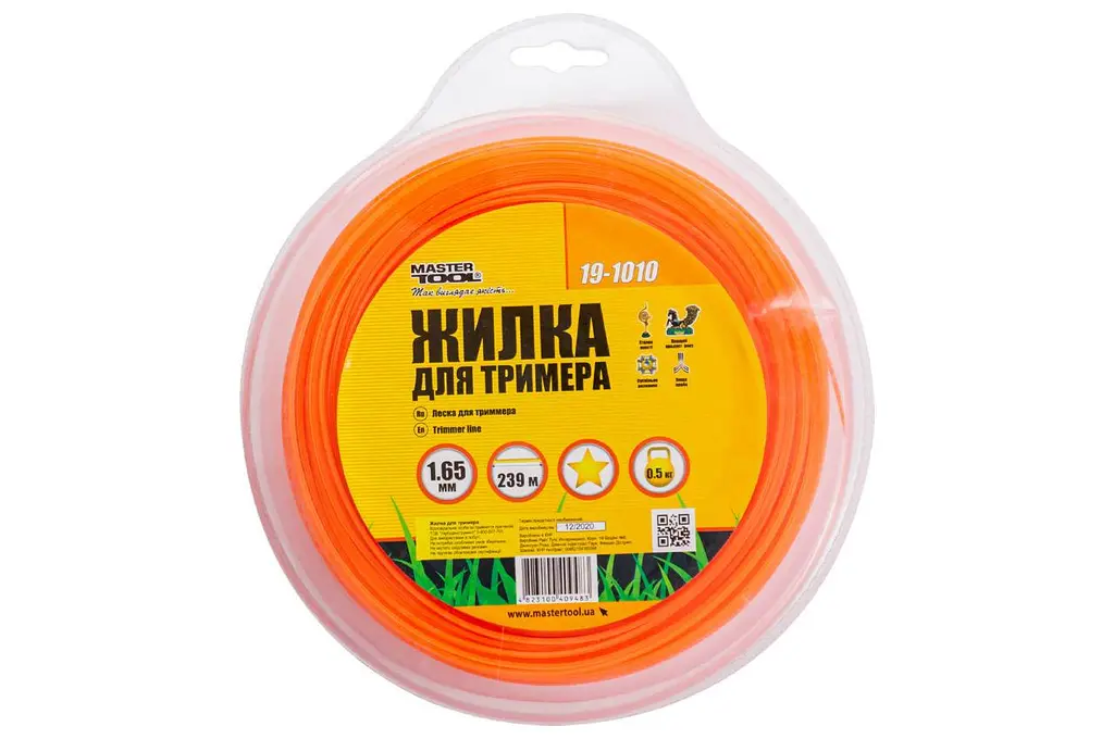 Лісочка для тримера та мотокоси Mastertool 1.65 мм x 239 м зірка 19-1010 - фото 3