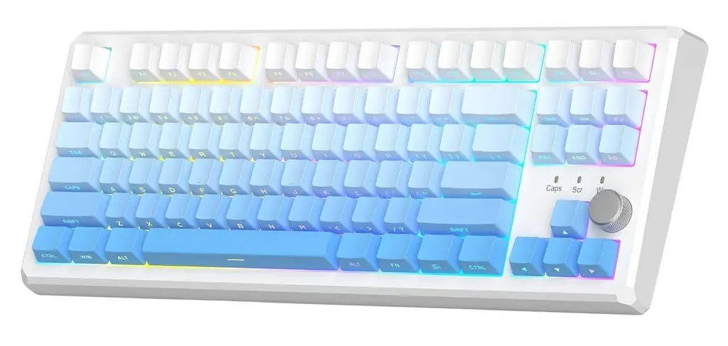 Клавіатура MageGee SKY 87 RGB Blue Whale Switch Wireless (6971969728509) White/Blue Gradient (G-000003958) - фото 3