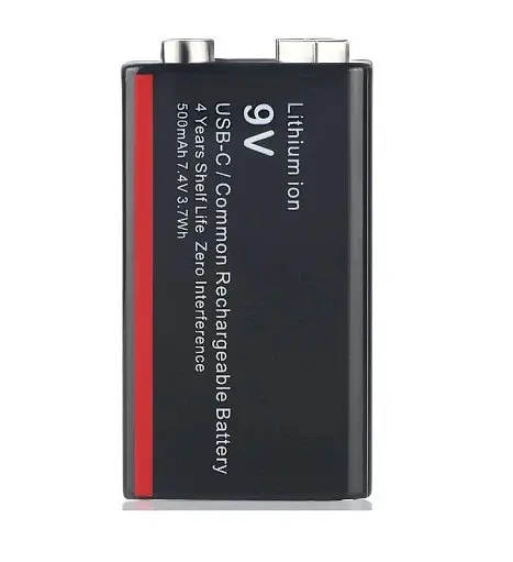 Акумулятор крона Soshine 6F22 9V 500 mAh Type-C (18885-hbr) - фото 2