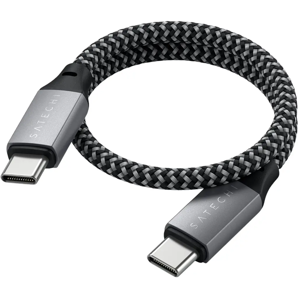 Кабель USB-C to USB-C Satechi Cable 100W Space Gray 0.25 м (ST-TCC10M) - фото 4