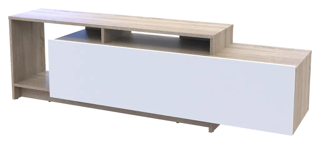 Стінка у вітальню Doros U2 Дуб Сонома Білий ДСП 160х38х48 см (41510018) - фото 6