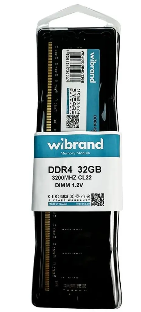 Модуль пам'яті Wibrand DDR4 32GB 3200MHz CL22 (WI3200DDR4D/32GB) - фото 3