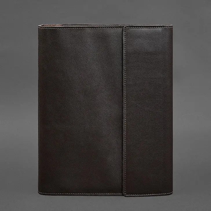 Кожаная папка для документов "Семейная" А4 темно-коричневая - фото 6