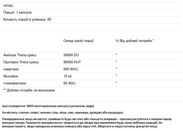 Комплекс від алергії Enzymedica Allerase 60 капсул - фото 3
