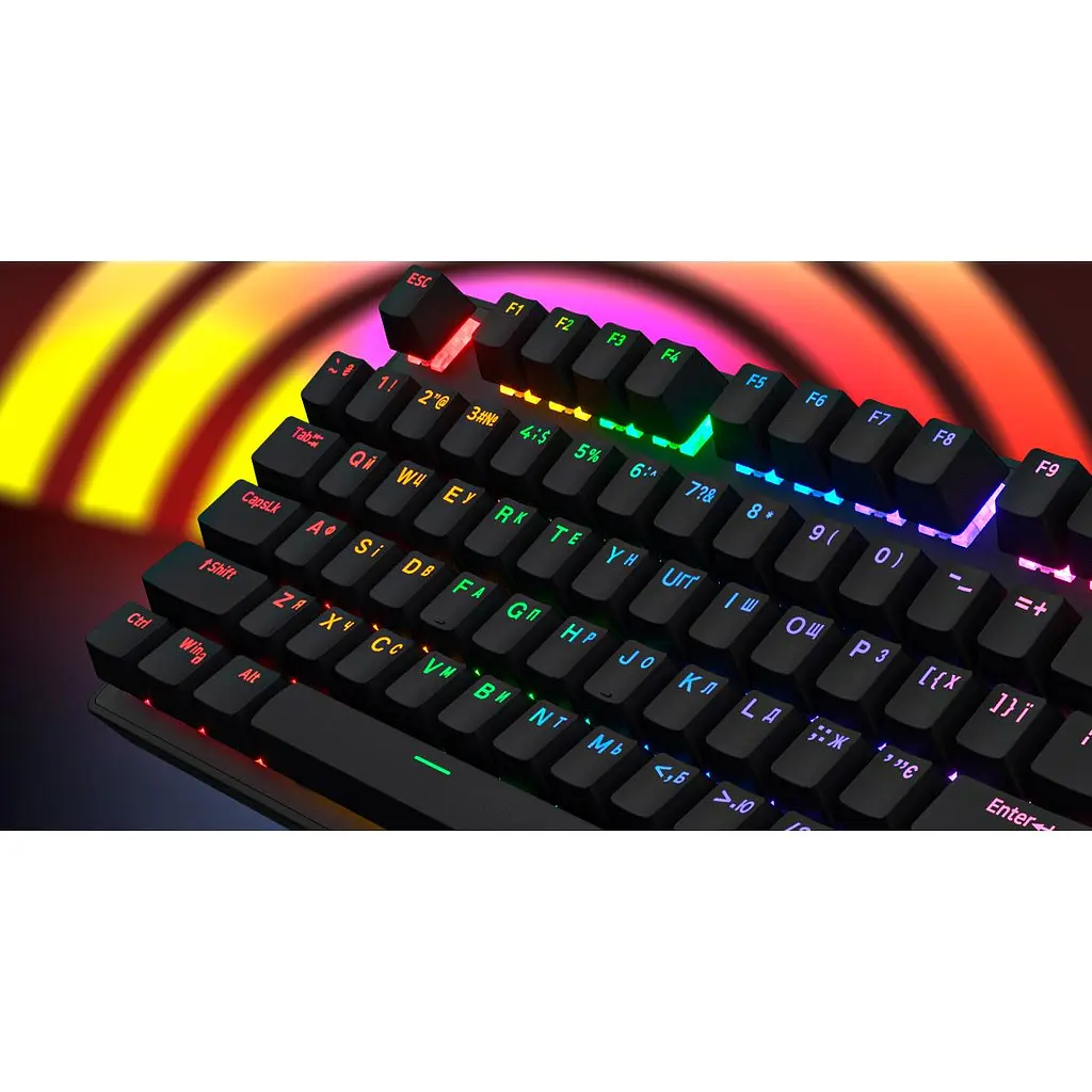 Клавиатура Hator Icefall Mecha Rainbow USB Black (HTK104UA) [136479] - фото 11