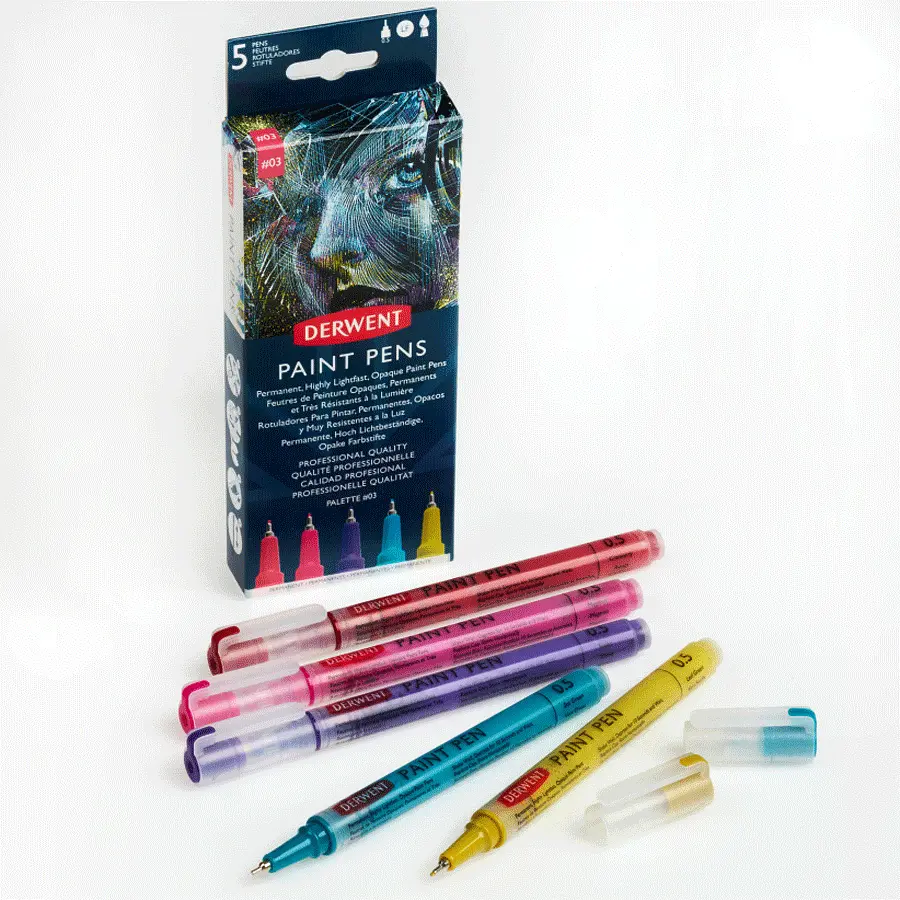 Набір кольорових ручок Derwent Paint Pen Palette №3 5 шт.  - фото 3