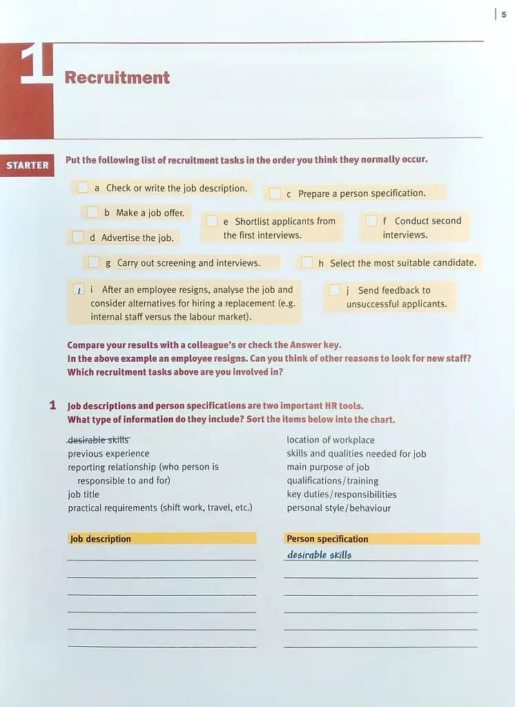 English for the Human Resources Industry: Student's Book Pack - фото 3