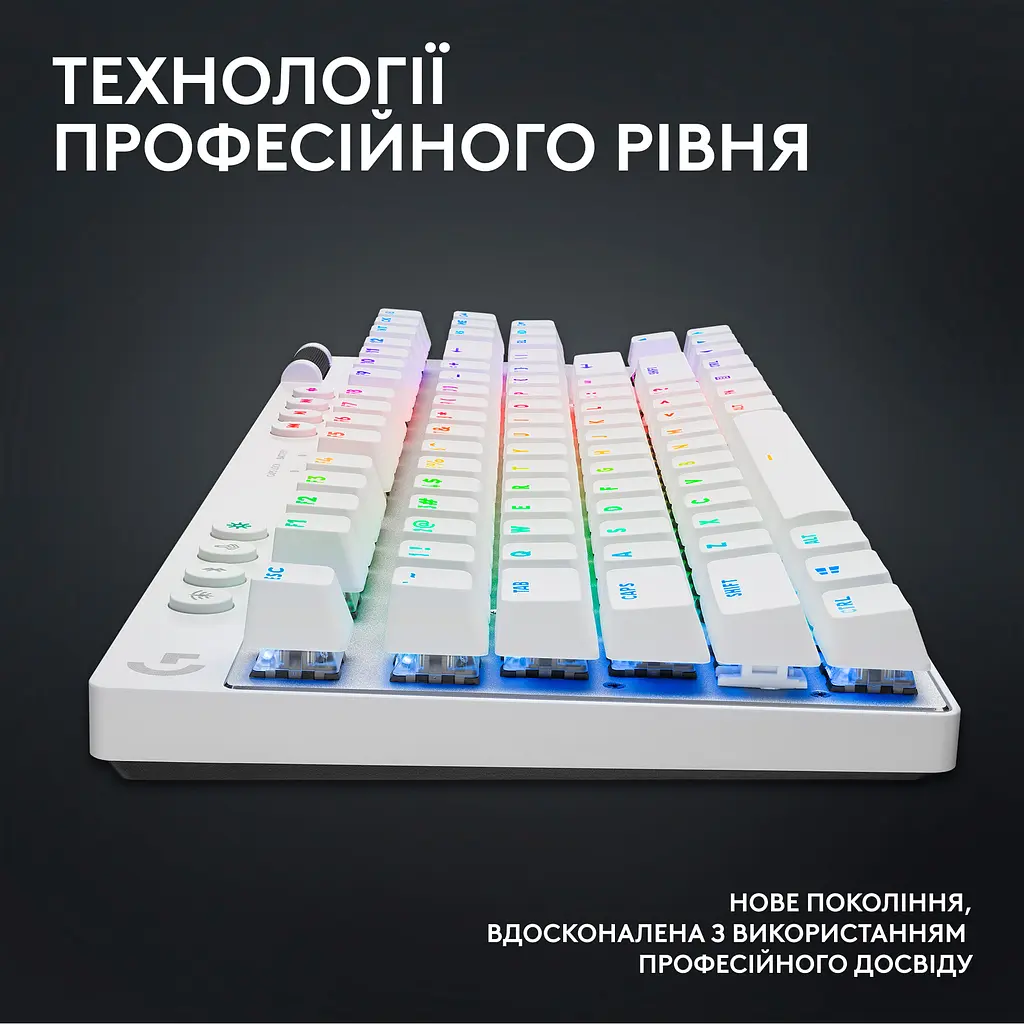 Клавіатура Logitech G PRO X TKL LightSpeed Tactile White (920-012148) [102872] - фото 10