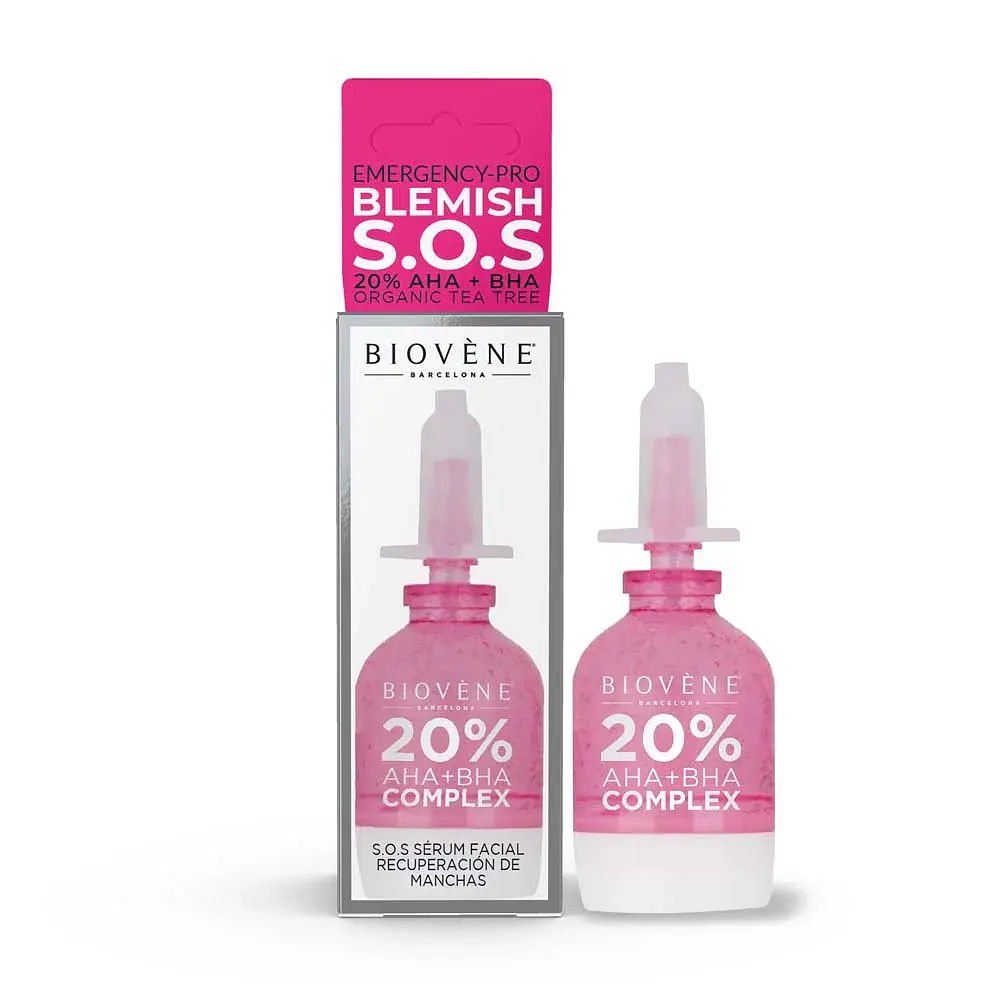 Сыворотка для лица Biovene Blemish SOS Emergency-Pro 20% AHA & BHA + Organic Tea Tree Facial Serum Treatment 10 мл - фото 2