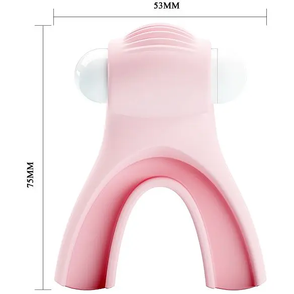 Вібратор Lybaile Pretty Love Ela Mouth Stimulator Light Pink для оральних пестощів, 7.5х5.3 см рожевий - фото 7