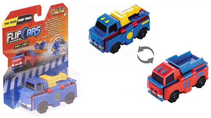 Машинка-трансформер Flip Cars Кран і Самоскид, 2 в 1, 8 см (EU463875-01) - фото 3