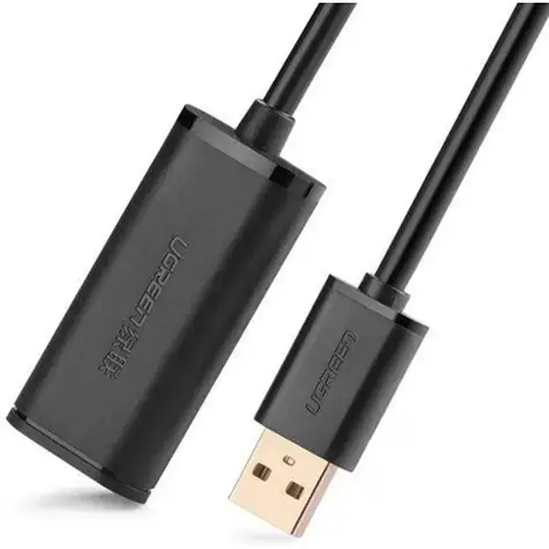 Дата кабель USB 2.0 AM to AF 10.0m Active black Ugreen (10321) - фото 2