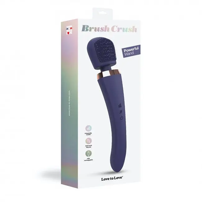 Вібромасажер з силіконовою щіточкою Love to Love Brush Crush - Midnight Indigo - фото 6