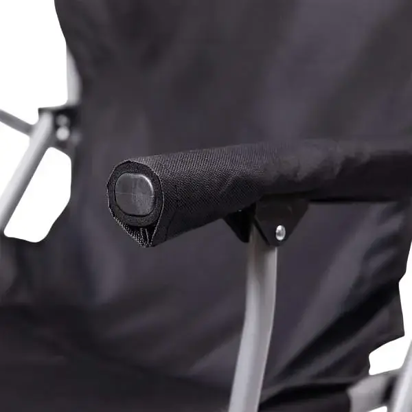 Крісло туристичне Lugi розкладне з підлокітниками чорне SJ-0054B - фото 7