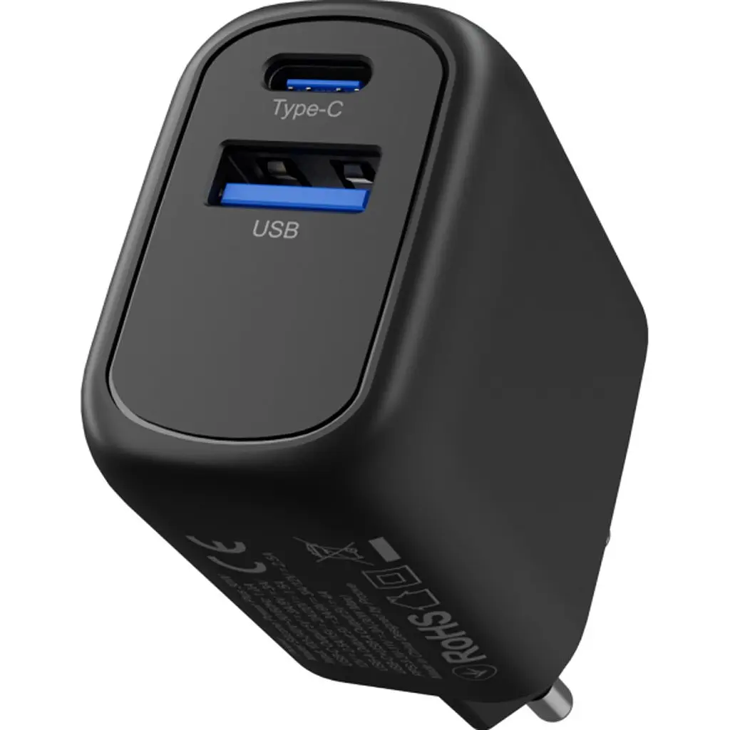 Мережевий зарядний пристрій Proove Silicone Power Plus 30W Type-C + USB Black [WCSP3011001] [130279] - фото 2