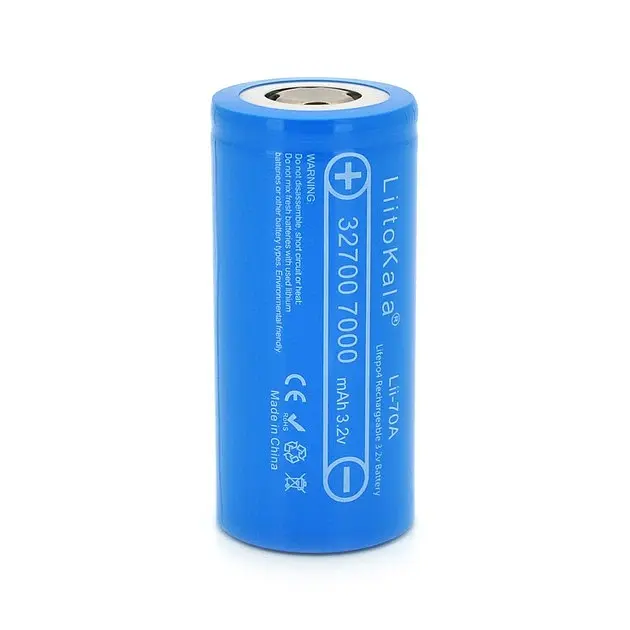 Акумулятор 32700 LiitoKala Lii-70A 7000 mAh літій-залізо-фосфатний LiFePO4 30А, 3.6V Плоский плюс (19315) - фото 3