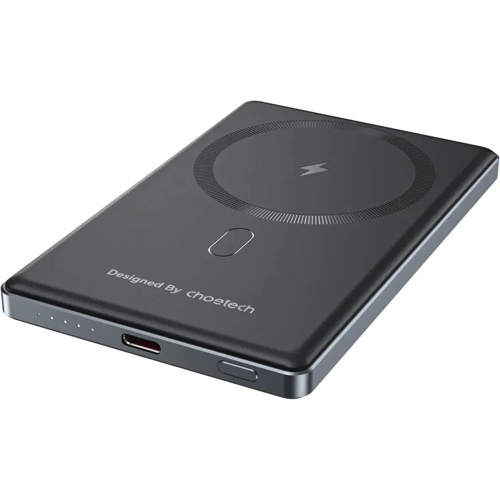 Зовнішній акумулятор Choetech Magnetic Wireless B738-BK 5000mAh 20W Black [123965] - фото 3