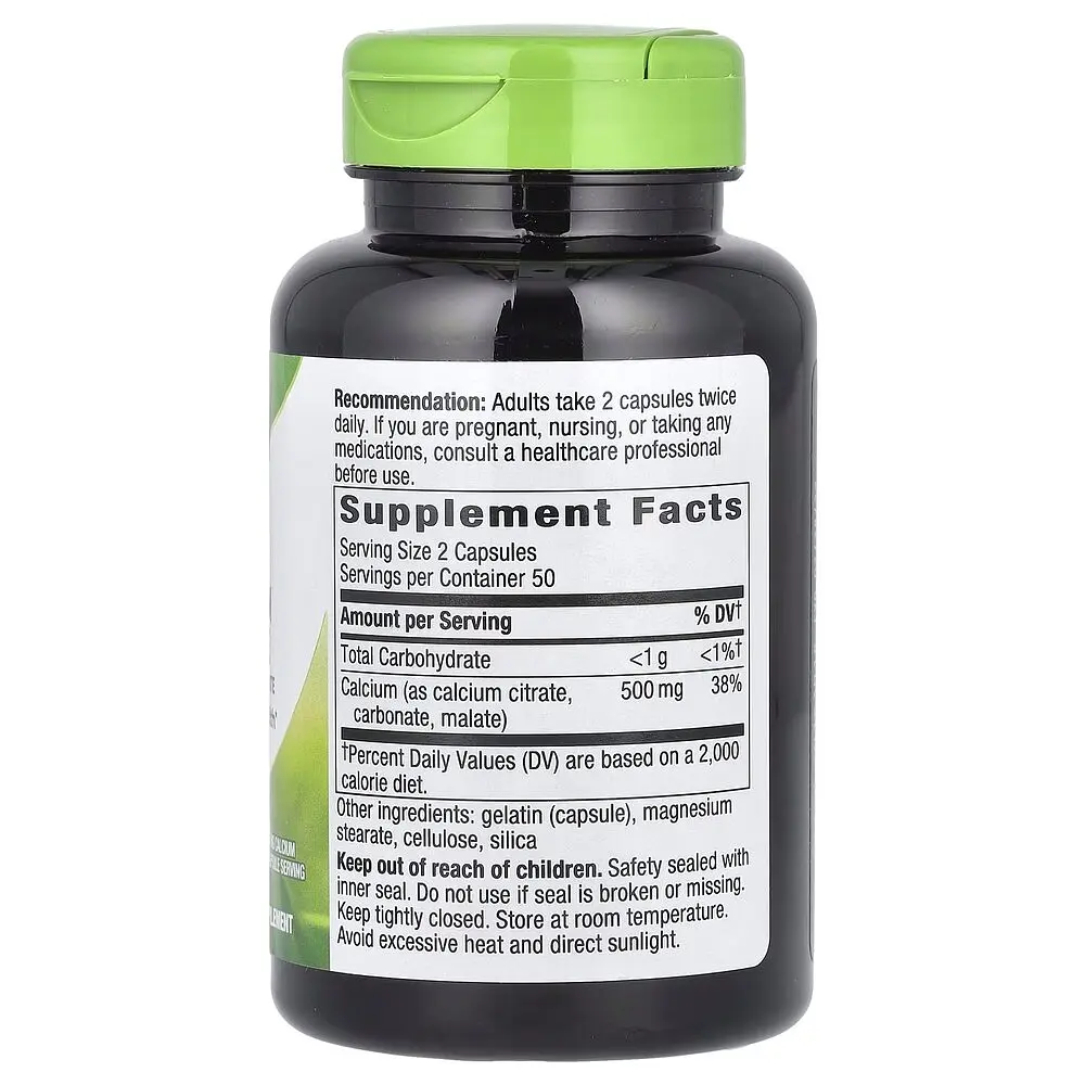 Кальций цитрат Nature's Way Calcium Citrate, 100 капсул для підтримки кісток та зубів - фото 2