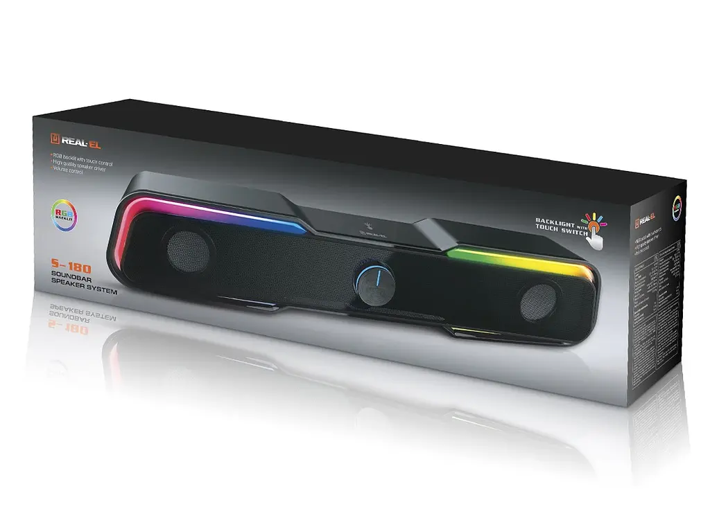 Компьютерная колонка REAL-EL S-180 SoundBar - фото 9