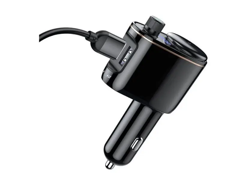 Автомобільний зарядний пристрій з FM-трансмітером BASEUS Locomotive Bluetooth MP3 Vehicle Charger(CCALL-RH01) - фото 2