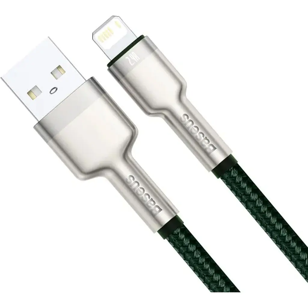 Кабель Baseus Cafule Metal USB-A to Lightning 2m Green (CALJK-B06) [169643] - фото 3