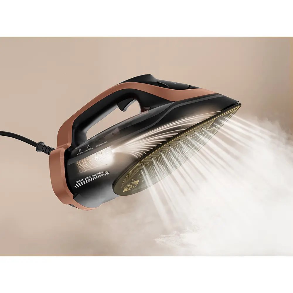 Праска Tefal Ultimate Power Pro FV9E50E0 3200 Вт 300 г/хв 350 мл керамічна підошва чорно-рожевий - фото 6