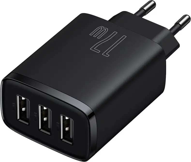 Зарядний пристрій Baseus Compact Charger 3U 17W EU black (CCXJ020101) - фото 3