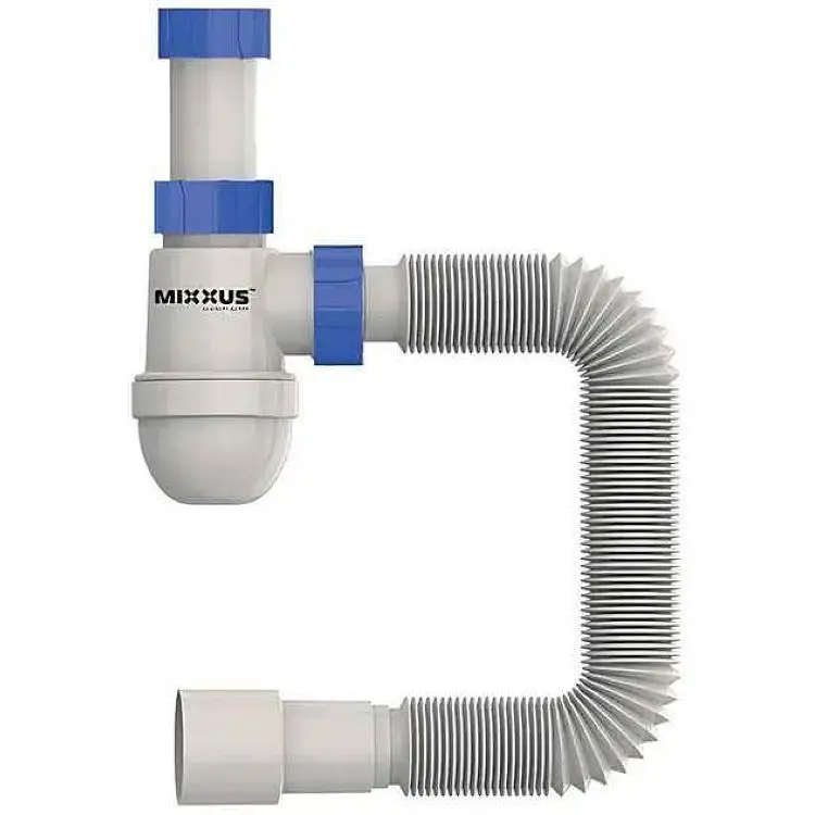 Сифон MIXXUS для умивальника без випуску 40*40/50 SU-05-A 1 1/2"x40