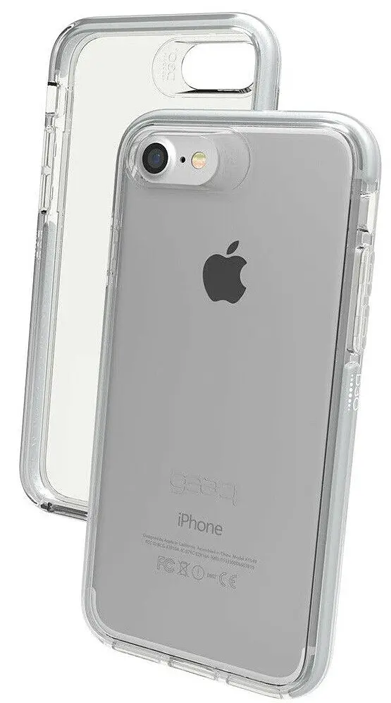 Протиударний прозорий чохол Gear4 Piccadilly D3O з антимікробним покриттям для iPhone 7/8/SE 2 3 2020/2022 (4.7") Silver