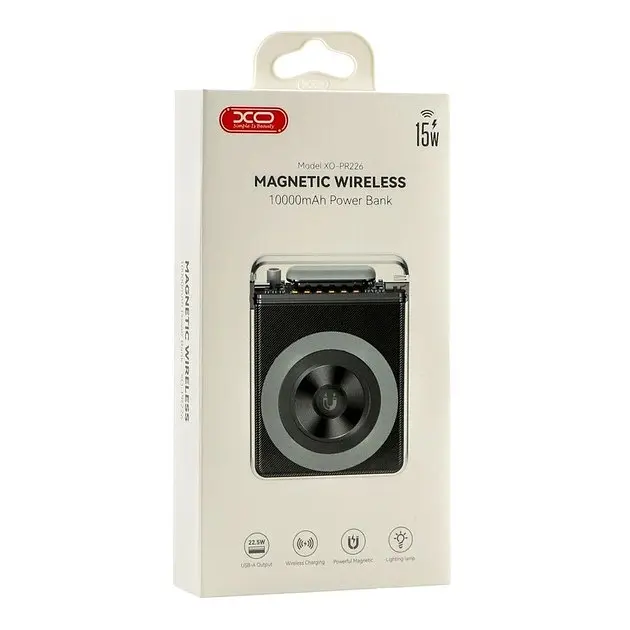 Внешний аккумулятор магнитный XO PR226 Mini Transparent Magnetic Absorption 10000mAh 15W - фото 4
