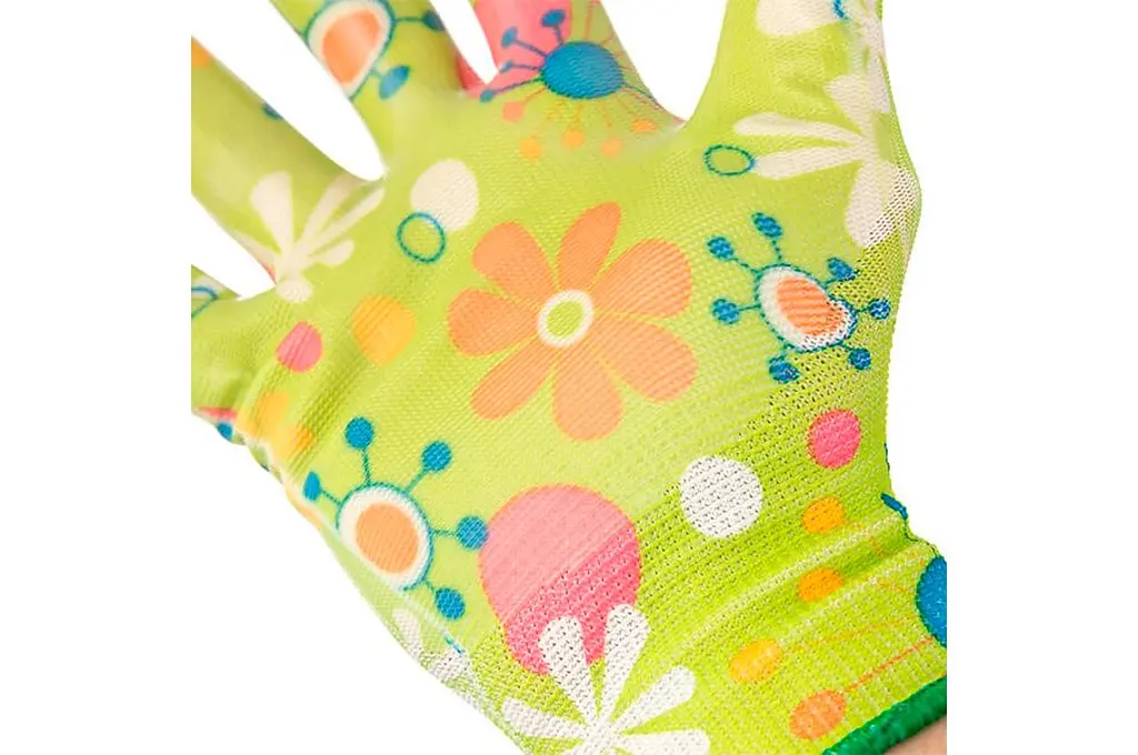 Рукавички захисні Intertool садові нітрилові 8" зелена (в упаковці 12 шт.) - фото 2