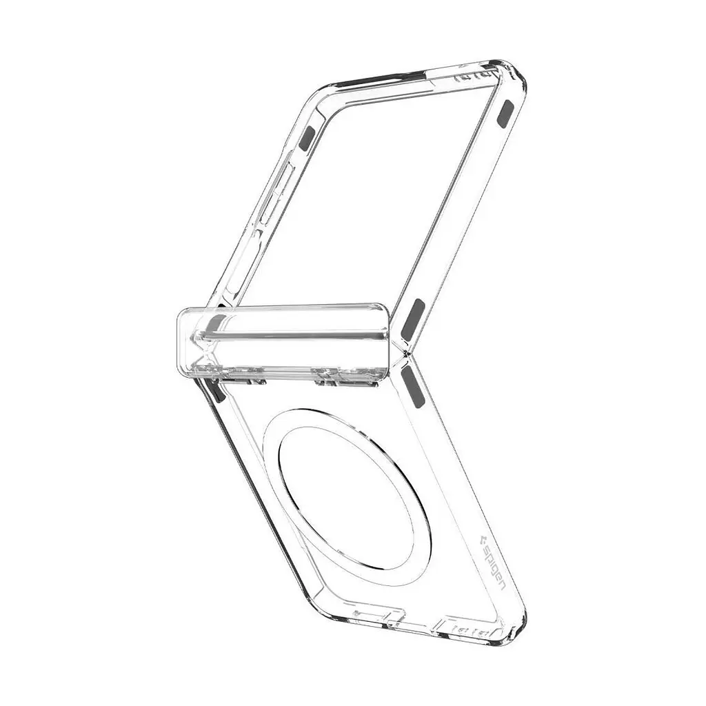 Чехол Spigen Ultra Hybrid Pro MagSafe для Samsung Galaxy Flip 7 Clear White (ACS09559) + защитное стекло - фото 4