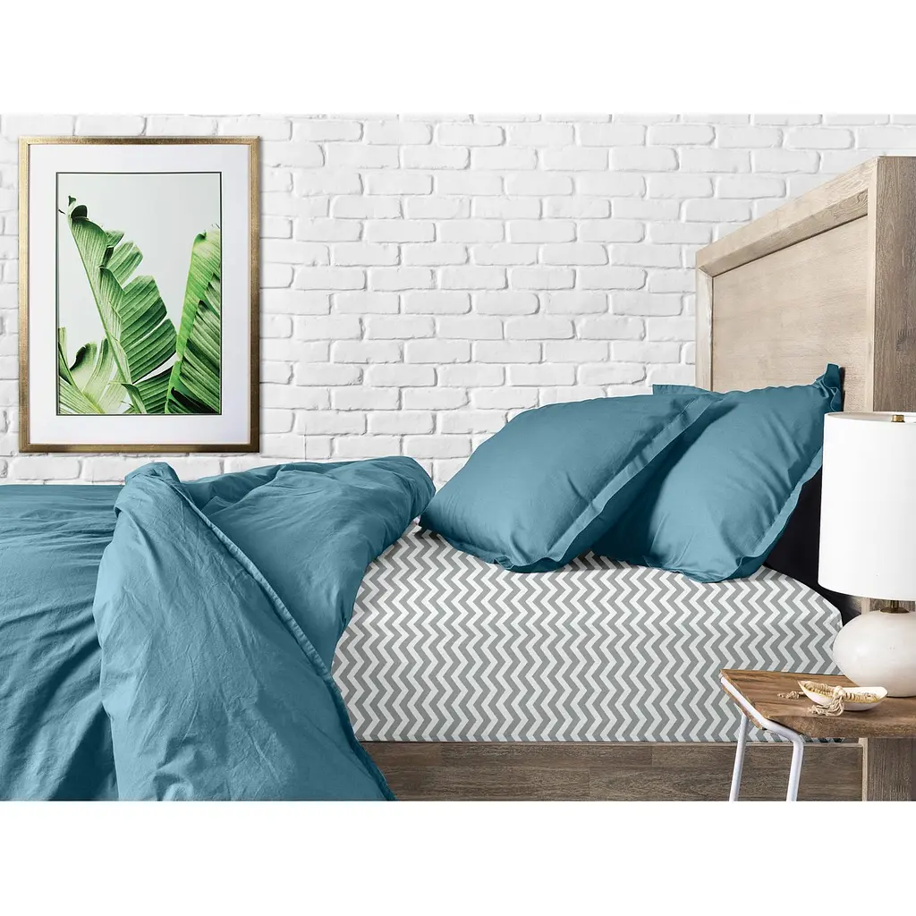 Набір простирадло на резинці 160х200 ROSE / GREY ZIGZAG COSAS (4822052058916) - фото 4