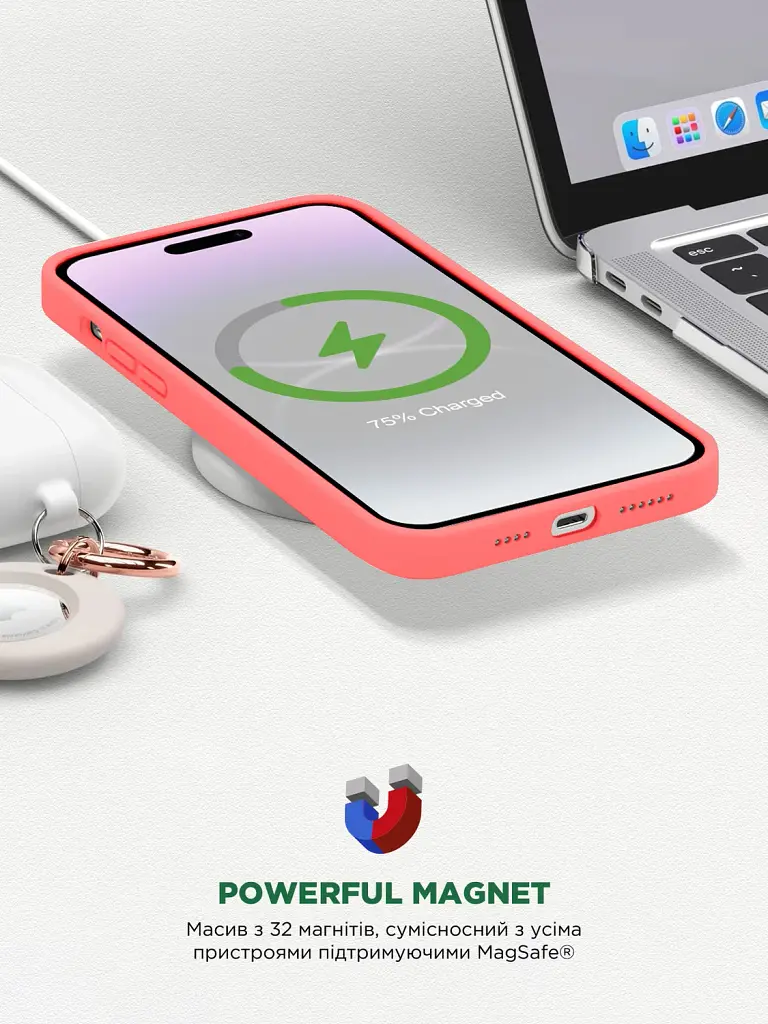 Чохол ArmorStandart ICON2 MagSafe для Apple iPhone 15 Guava - фото 9