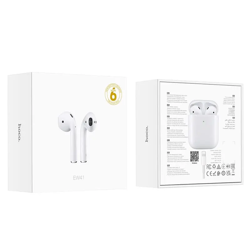 Навушники Bluetooth Hoco EW41 True wireless stereo headset White - фото 4
