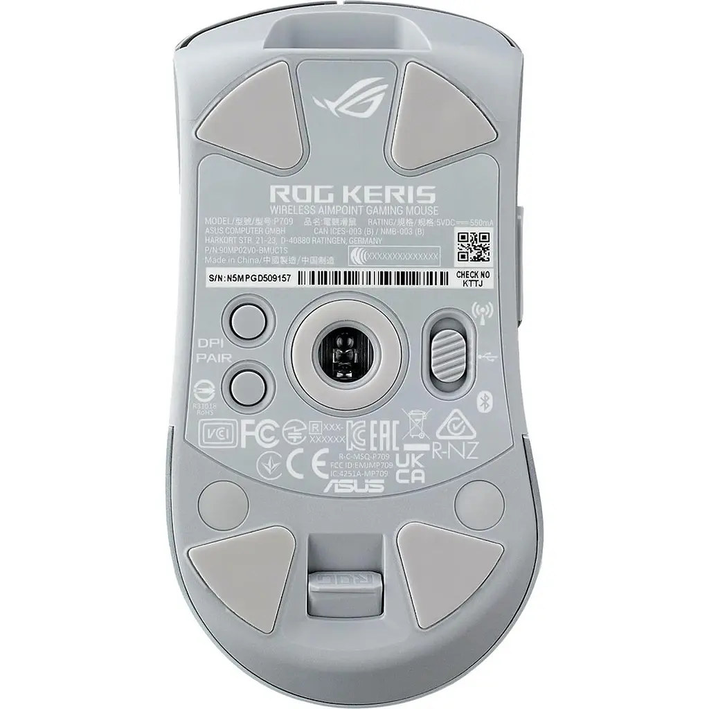 Бездротова миша ASUS ROG Keris AimPoint RGB USB/WL/BT White (90MP02V0-BMUA10) Б/в - фото 5