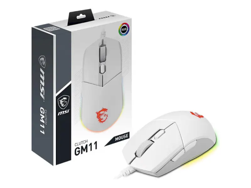 Миша MSI Clutch GM11 White (S12-0401950-CLA) - фото 5