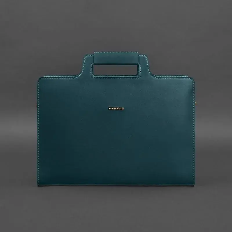 Сумка для ноутбука та документів BlankNote Жіноча шкіряна 15 Dark Green (BN-BAG-36-malachite) - фото 9
