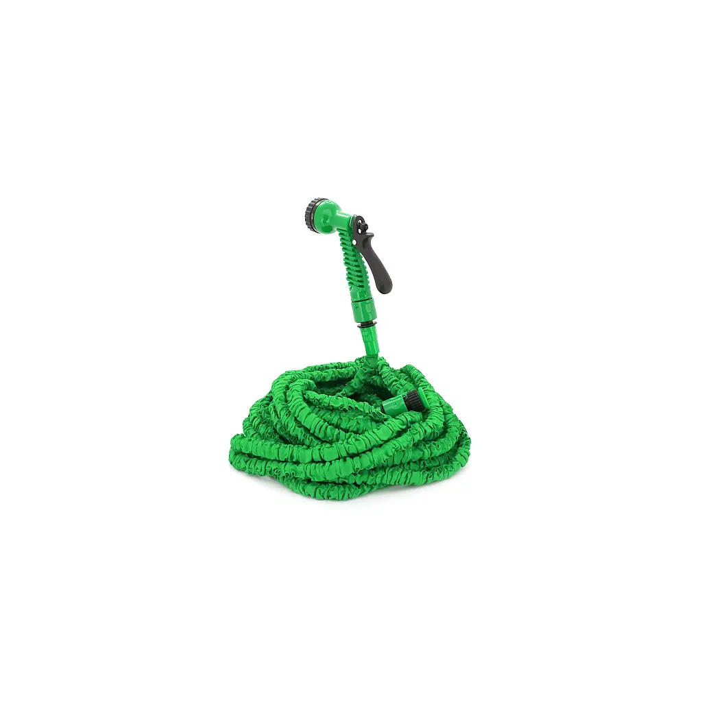 Шланг для поливу Voltronic 15-45м/150ft + розпилювач, насадка на кран, Blue/Green, Box (Garden hose 15-45) - фото 3