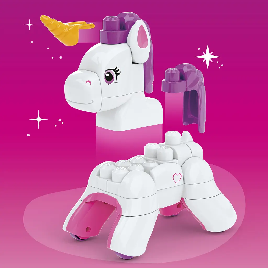 Конструктор Mattel 3-в-1 Чарівний єдиноріг Mega Bloks (JKG36) - фото 2