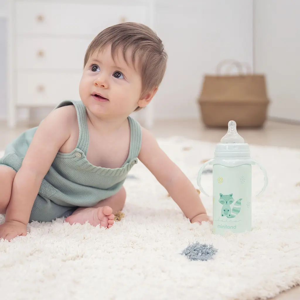 Термопоїльник Miniland Thermobaby Mint з соскою 240 мл (89589) - фото 9