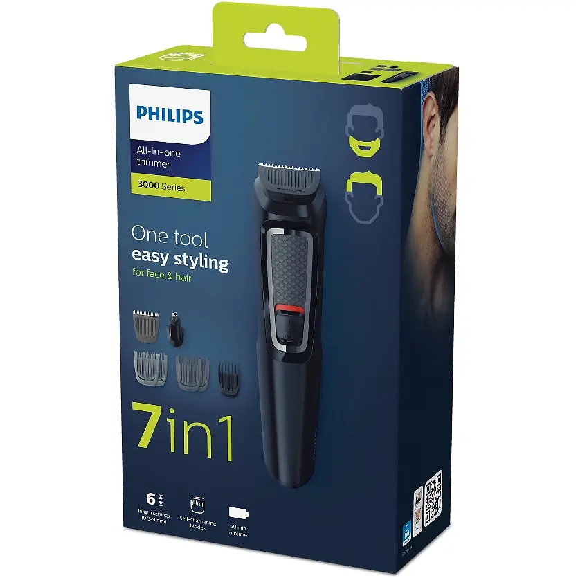 Тример Philips 3000 All-in-One 7-в-1 чорний (MG3720/15) - фото 9