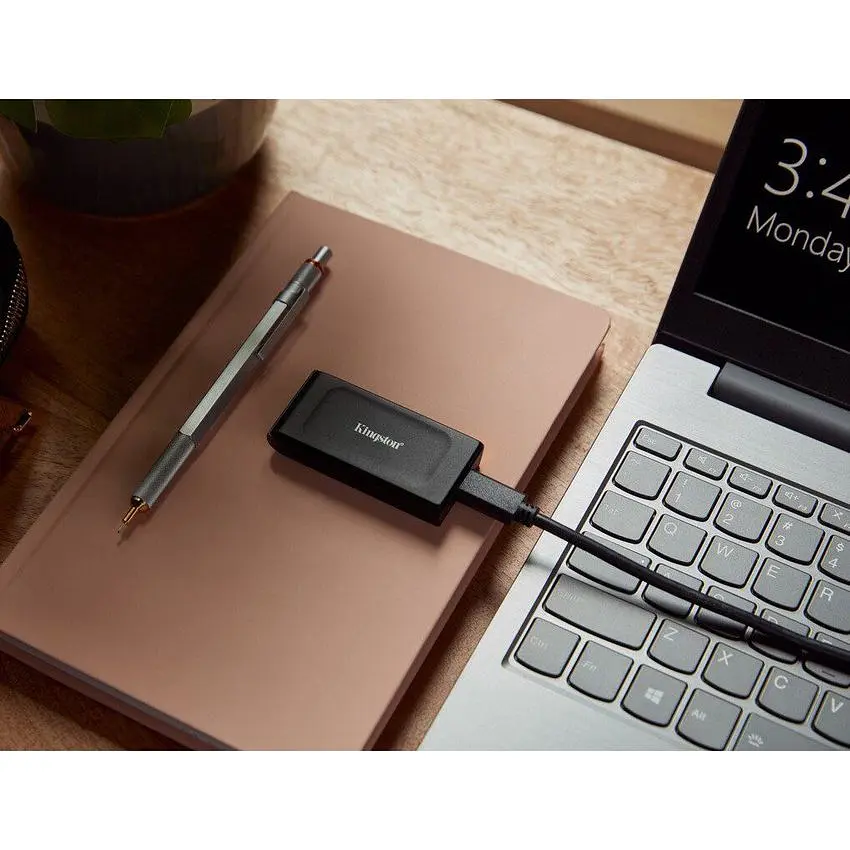 Накопитель внешний SSD Portable USB-C Kingston XS-1000, 2 TB Black - фото 6