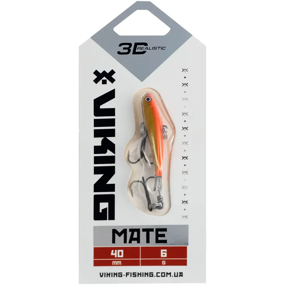 Балансир Viking Fishing Mate Ice Jig 40mm 6g #08 Candle Flame - фото 2